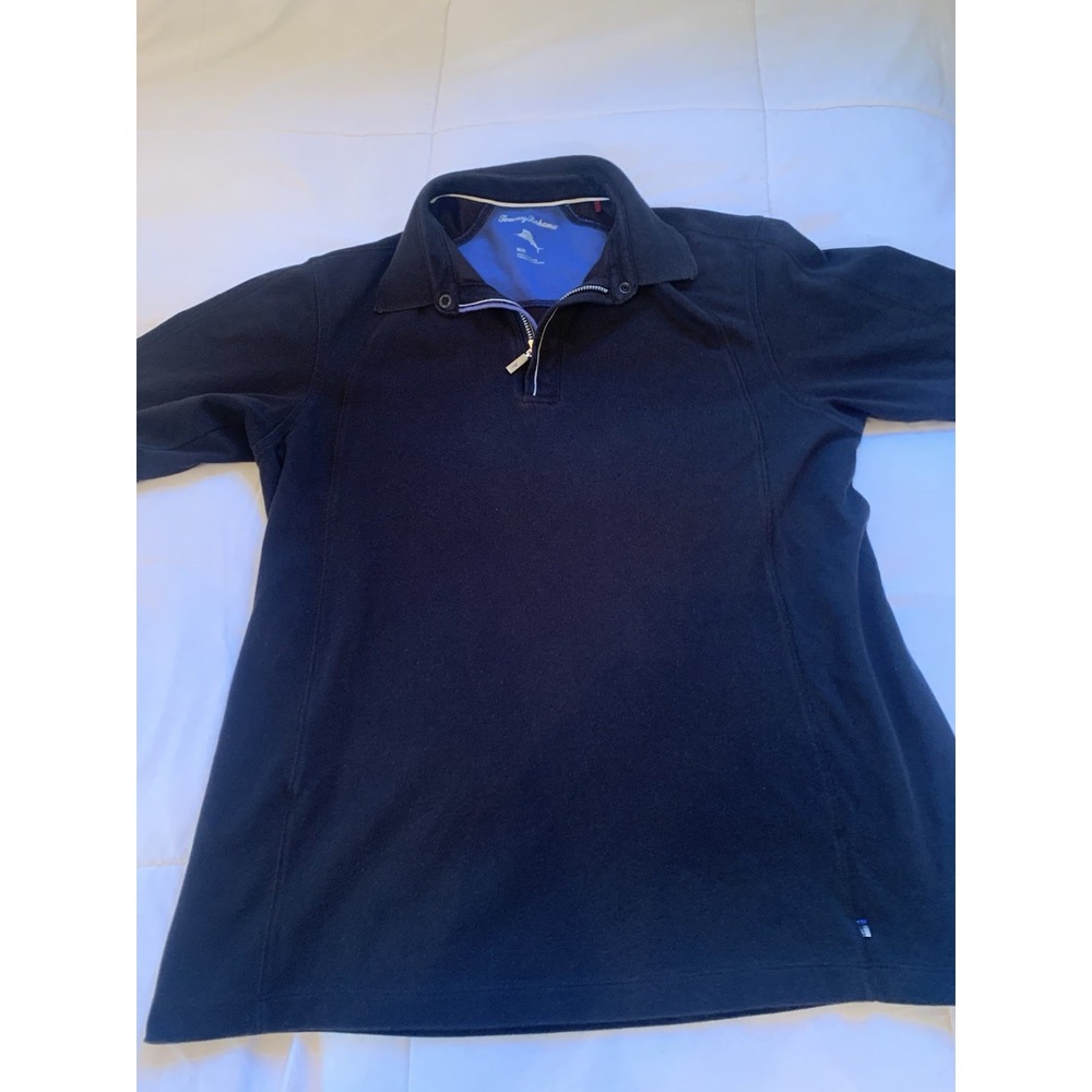 Tommy Bahama Shirt Mens Medium Black Cotton‎